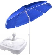 DUŻY PARASOL OGRODOWY PLAŻOWY ŁAMANY PRZECIWSŁONECZNY 180 cm + PODSTAWA