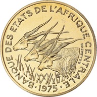 Moneta, Państwa Afryki Środkowej, 25 Francs, 1975,