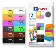 Sada hmoty FIMO SOFT farby NEON 12x25g Staedtler