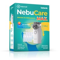 KATAREK NebuCare MAX zestaw do nebulizacji HelpMedi + 40 ampułek soli