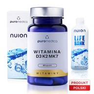 Vitamín D3 K2 MK7 Puromedica BEZPEČNÁ v tabletách 60 porcií kapsule