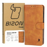 Flipové puzdro Bizon pre Samsung Galaxy A55 5G Pocket hnedé