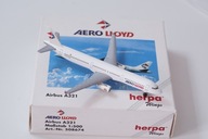 HERPA Aero Lloyd Airbus A321 mierka 1:500