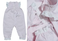 H&M cudne spodnie niemowlęce ogrodniczki FALBANKI 68