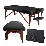 Łóżko Stół Masażu Kosmetyczne Składany Przenośny Szeroki Rzęs Drewniany