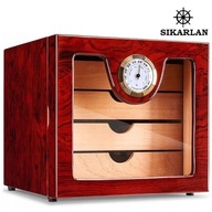 HUMIDOR DREWNIANY SIKARLAN z higrometrem do CYGAR