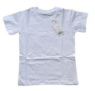 MORAJ biały podkoszulek koszulka bluzka t-shirt krótki rękaw wf 110 - 116