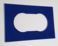 Szklana osłona ramka pod włącznik kontakt - Niebieski