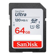 Szybka karta pamięci SDXC SANDISK 64GB C10 120MB/s
