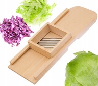 DREVENÁ KRÁJAČKA NA KAPUSTU, STREDNE VEĽKÁ STRÚHAČKA NA ZELENINU S ZÁSUVKOU