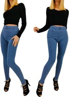 Spodnie damskie jeans z efektem PUSH UP z kieszeniami S/M