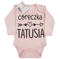 BODY r.80 pudrowy róż wzór 695 CÓRECZKA TATUSIA