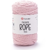 Šňůra YarnArt Macrame Rope 3 mm 250 g barva 762 světle růžová