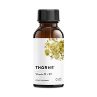Thorne Research Vitamín D3 + K2 v tekutine Zdravé kosti Zuby Imunita 30 ml