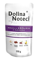 DOLINA NOTECI PREMIUM mokra karma dla psa bogata w królika z żurawiną 150g