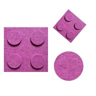 Filc építőkockák falra panelek LEGO panelek 30x30 lila