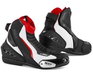 SHIMA KRÓTKIE BUTY MOTOCYKLOWE MĘSKIE SX-6 WHITE BLACK RED 44