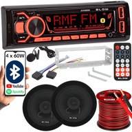 RADIO SAMOCHODOWE 1-DIN 480W BLUETOOTH RDS USB AUX SD KOLORY GŁOŚNIKI 130MM