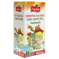 Herbatka dla dzieci lipa czarny bez rumianek BIO (20x1,5g) Apotheke