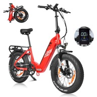 Elektrický bicykel Skladací Pánsky/Dámsky E-bike KAISDA K20F Hrubá Pneumatika