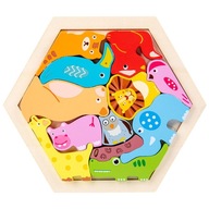 Drevené puzzle vzdelávacie hry vzdelávacia hračka pre chlapcov a dievčatá