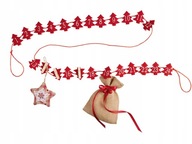 Adventný kalendár vianočný stromček štipce filc 150cm