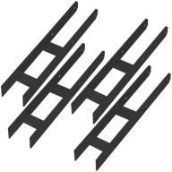 4 DB-OS SZETT H-OSZLOP ALAP BEFALAZHATÓ HORGONY SZILÁRD FEKETE HORGANYZOTT 100X600