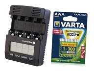 Ładowarka everActive NC-3000 + 4 akumulatorki Varta Pro R2U R03 AAA 1000mAh
