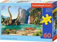 Puzzle 60 elementów. W świecie dinozaurów