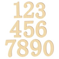 10 kusov Drevené výrezy čísel Arabské číslice Zdobenie DIY Drevo