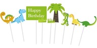 Toppery na tort urodziny Happy Birthday Dino PALMA
