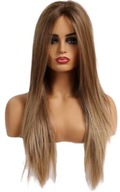 Parochňa LACE FRONT hnedá blond 40/55/70cm + 2 ČIAPKY