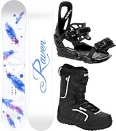 Zestaw Snowboard RAVEN Mia White 139cm + buty Target + wiązania S230 Black