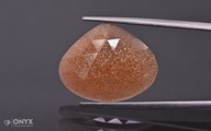Slnečný kameň fazetovaná slza 22,5x18 mm