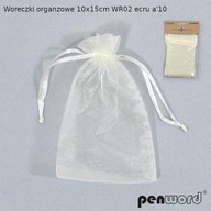 Woreczki organzowe ecru 15x10cm 10szt /Penword