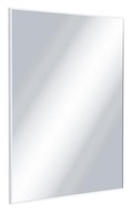 Lustro łazienkowe białe 80x60 cm prostokątne