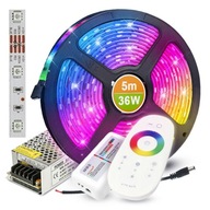 ZESTAW Taśma LED RGB multi 5m + pilot zasilacz