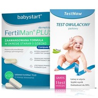 Zestaw FertilMan Plus, 120 kaps. + GRATIS TestNow Test owulacyjny paskowy