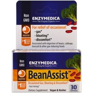 Enzymedica, BeanAssist 30 kap Na plynatosť