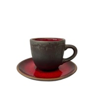 Zestaw filiżanka ceramiczna ze spodkiem do kawy herbaty 200 ml komplet