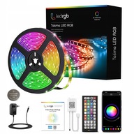 Taśma LED 7.5M RGB 5050 Bluetooth APLIKACJA MOBILNA PILOT MUZYKA ZESTAW 12V