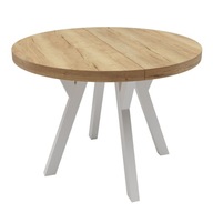 Stôl okrúhly biely + HALIFAX nerozkladací Ø90