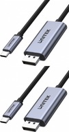 Adapter Unitek USB-C na DP 1.2 4K 60Hz kabel 1,8m szary x2