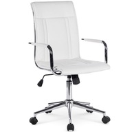Fotel obrotowy do biurka eko skóra krzesło obrotowe biały