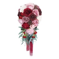 Romantická svadobná kytica Umelé ruže Hodvábna kytica