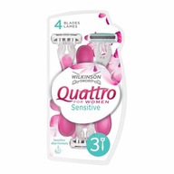 Wilkinson Quattro For Women Sensitive Maszynki do golenia dla kobiet 3 szt