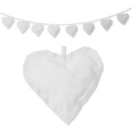 Girlanda 250 cm bavlna detská izba srdce biela