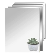 SADA 4 SAMOLEPÍCÍCH ZRCADLOVÝCH DLAŽDIC ZRCADLO FÓLIE ZRCADLOVÁ 30 CM×30 CM