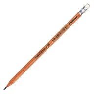 Ołówek drewniany z gumką DONAU, HB, naturalny