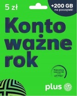 Starter Plus Konto Ważne Rok + 200 GB Internet HURT